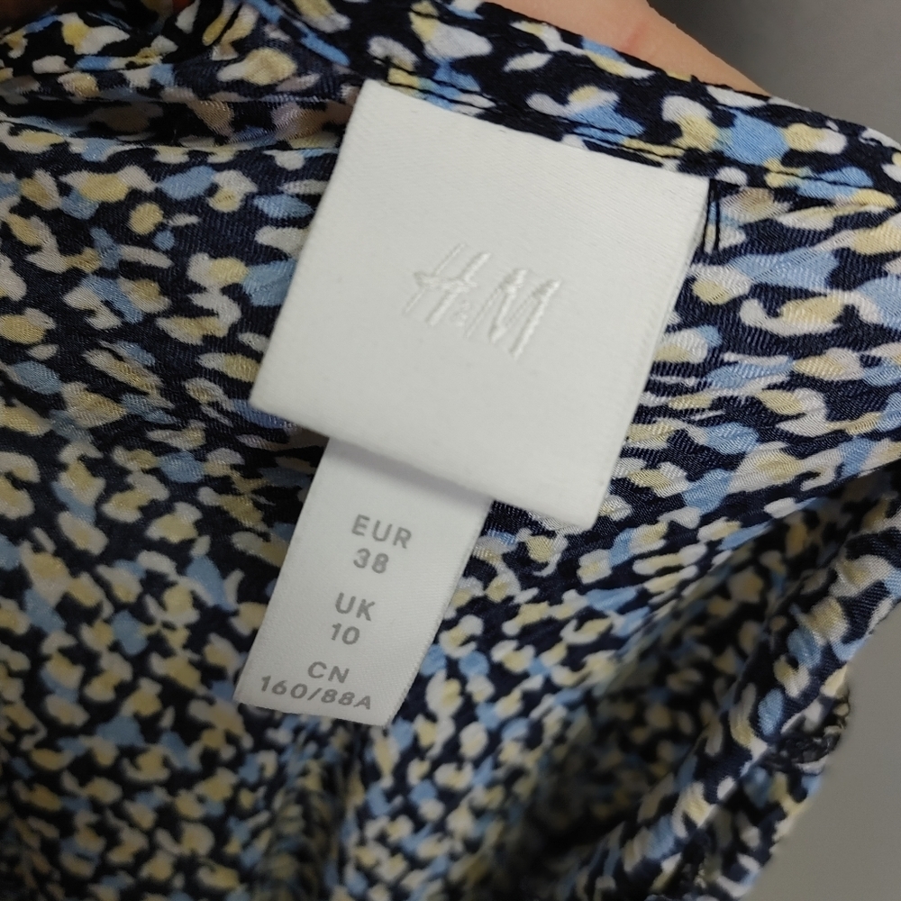H&M patterned tie back midi dress S - Picture 11 of 13